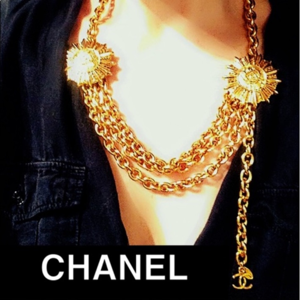 Authentic Chanel 18KT Gold Plated Vintage Belt/ Necklace - Picture 14 of 16